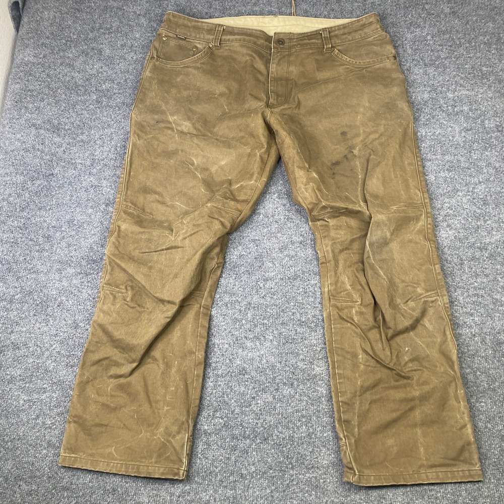 Kuhl Rydr Mens 40x30 Brown Canvas Articulated Knee Work Hiking Pants